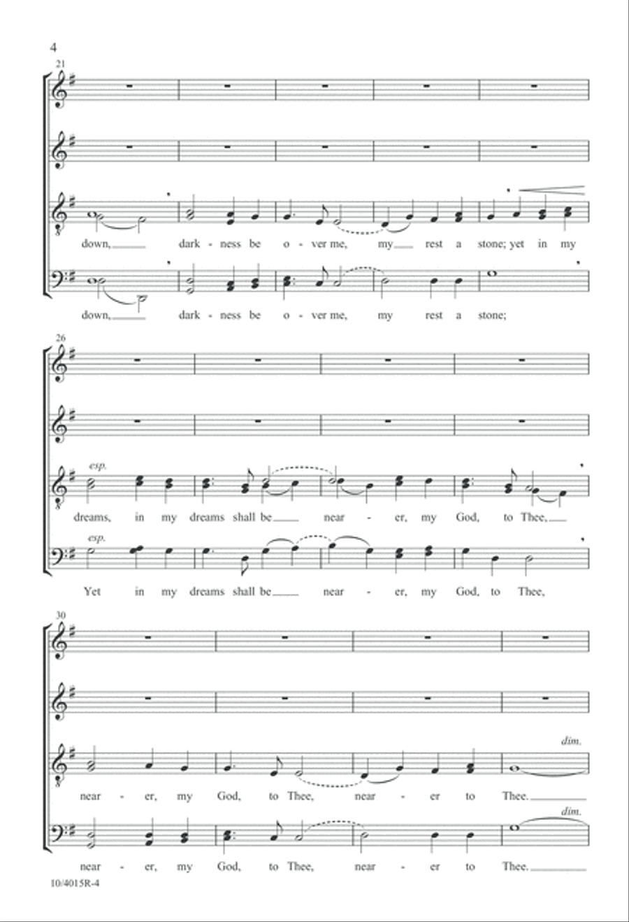 Nearer, My God, to Thee Divisi scores gallery preview page 4