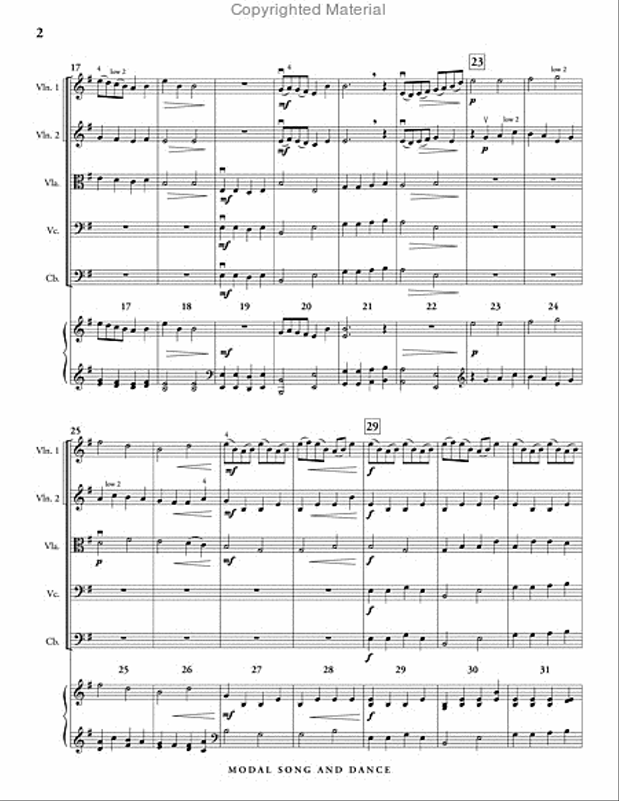 Modal Song and Dance String Orchestra scores gallery preview page 3