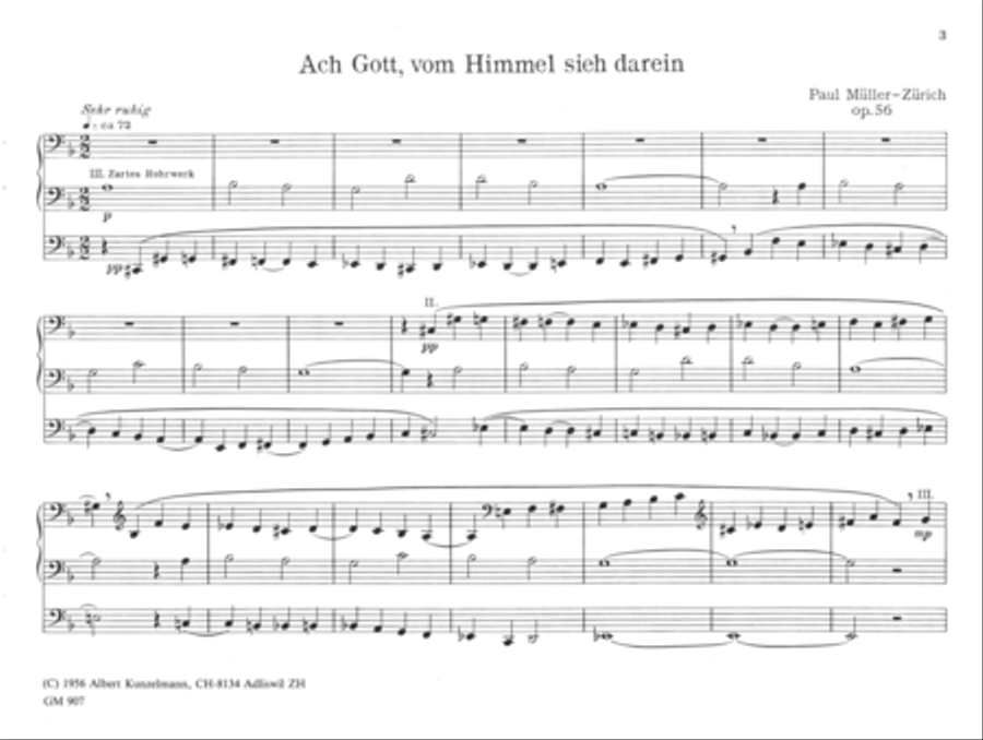 Ach Gott vom Himmel sieh darein (Oh God, look down from Heaven), Choral fantasia for organ Choir scores gallery preview page 2