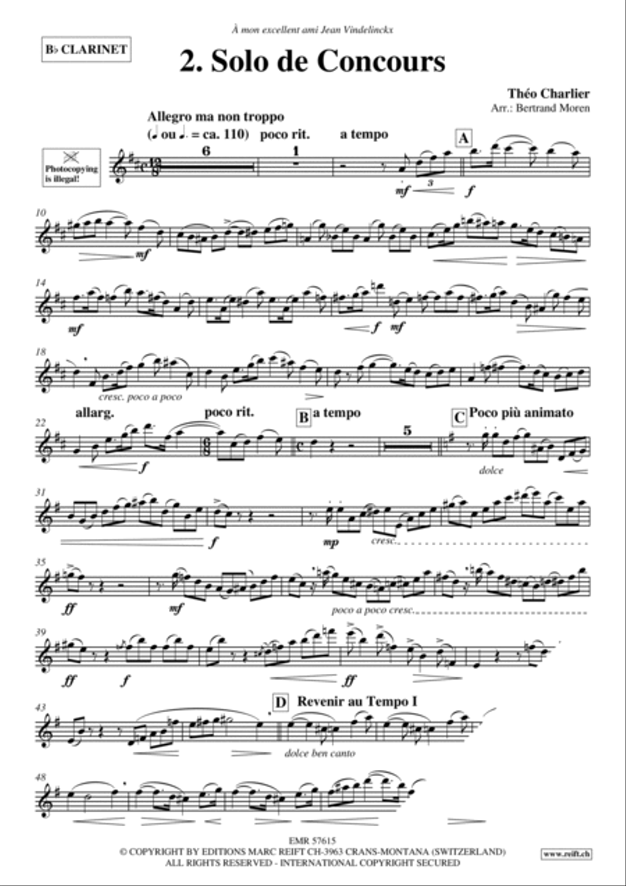 2. Solo de Concours 2. Solo de Concours Clarinet Solo scores gallery preview page 3
