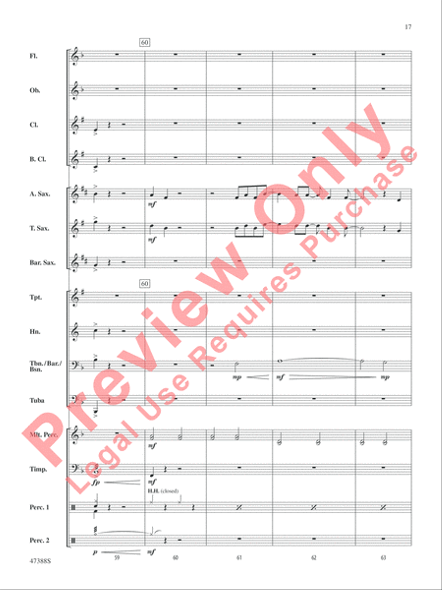 In My Blood Concert Band scores gallery preview page 18