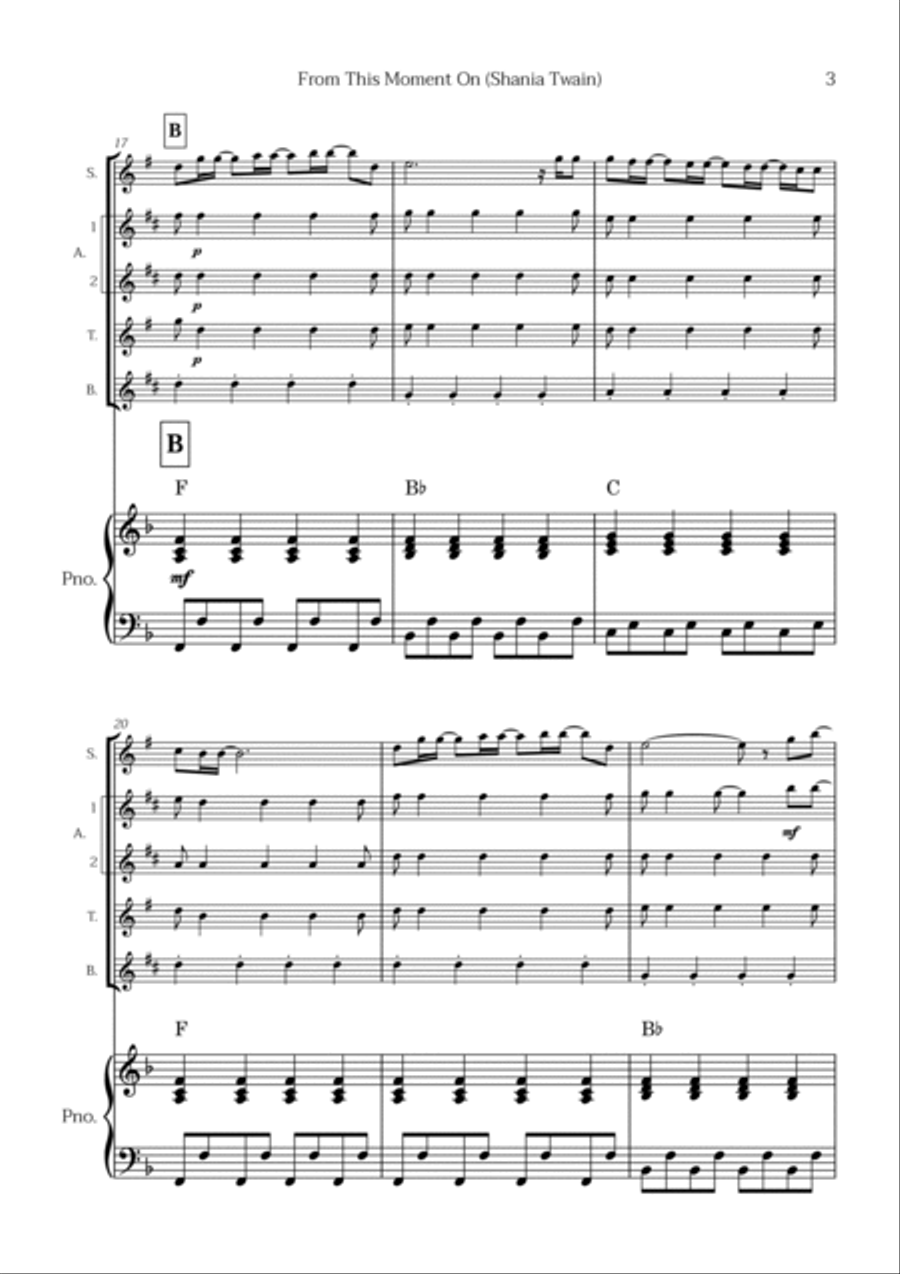 From This Moment On Tenor Saxophone scores gallery preview page 3