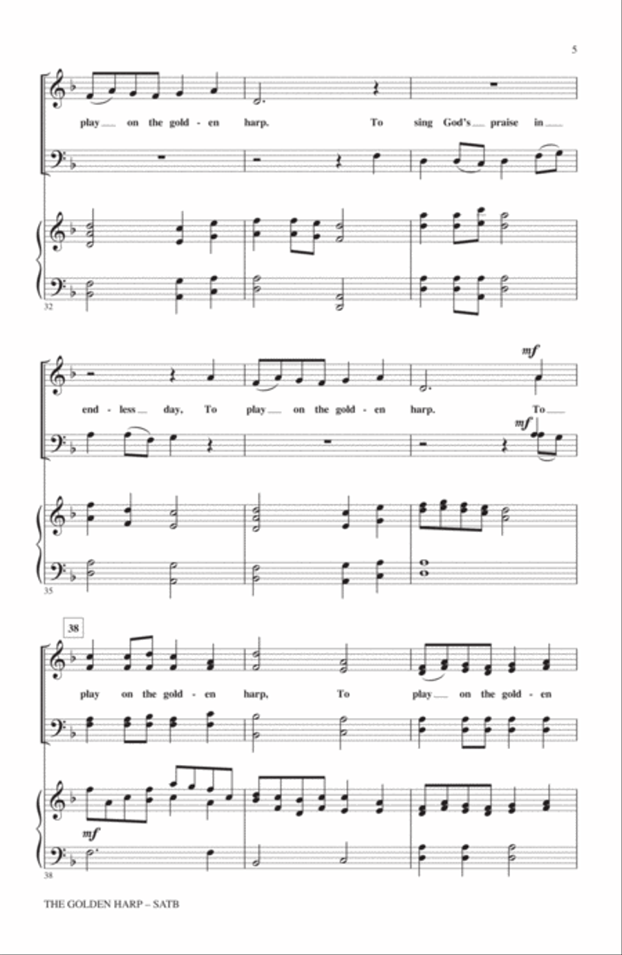 The Golden Harp 4-Part scores gallery preview page 4