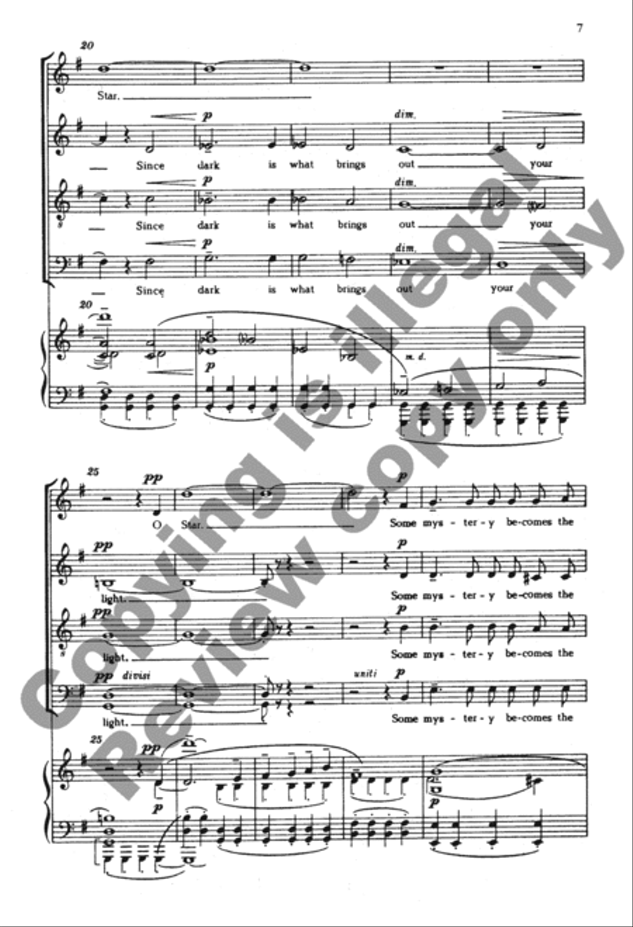 Choose Something Like A Star - SATB - From 