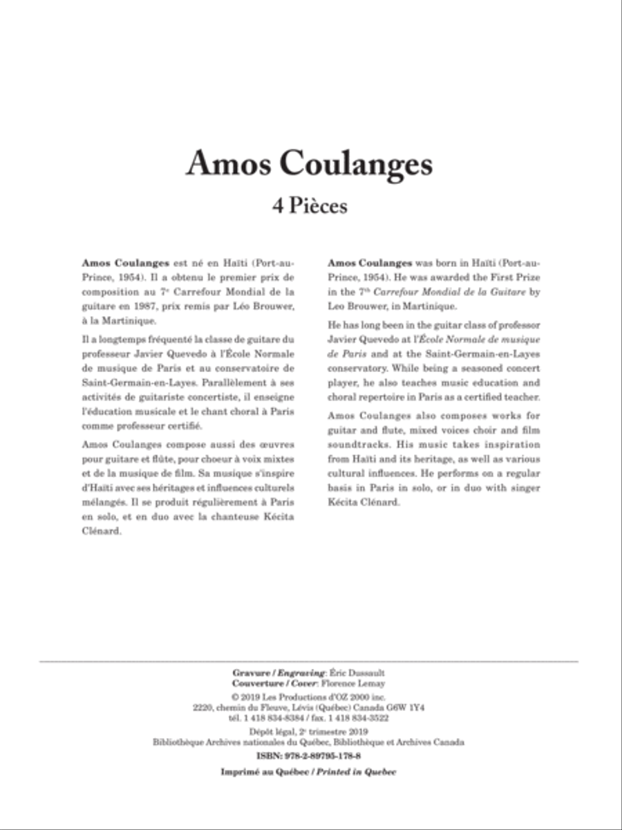 4 Pièces 4 Pièces Classical Guitar scores gallery preview page 1