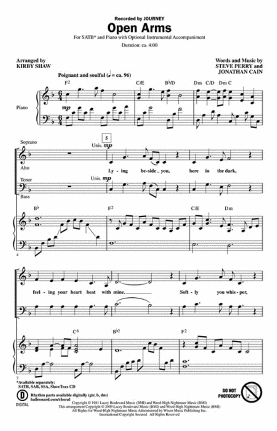Open Arms Open Arms 4-Part scores gallery preview page 2