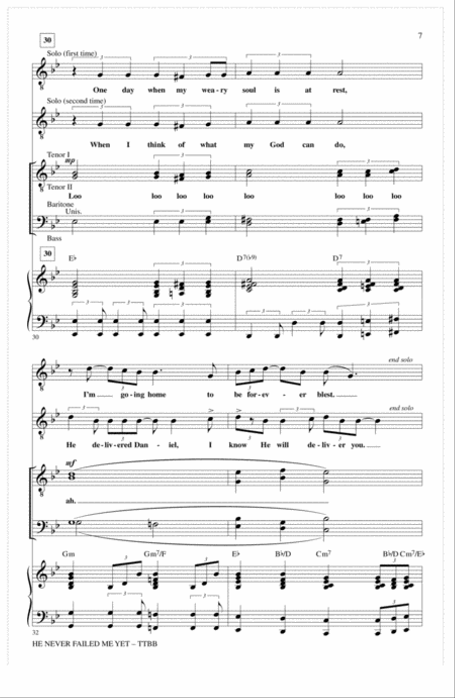 He Never Failed Me Yet (arr. Keith Christopher) TTBB scores gallery preview page 5