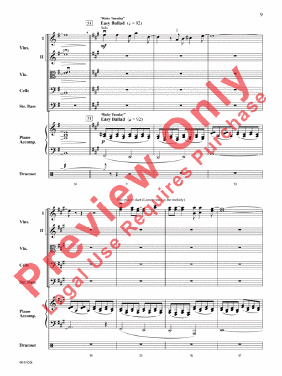 The Rolling Stones on Tour String Orchestra scores gallery preview page 10