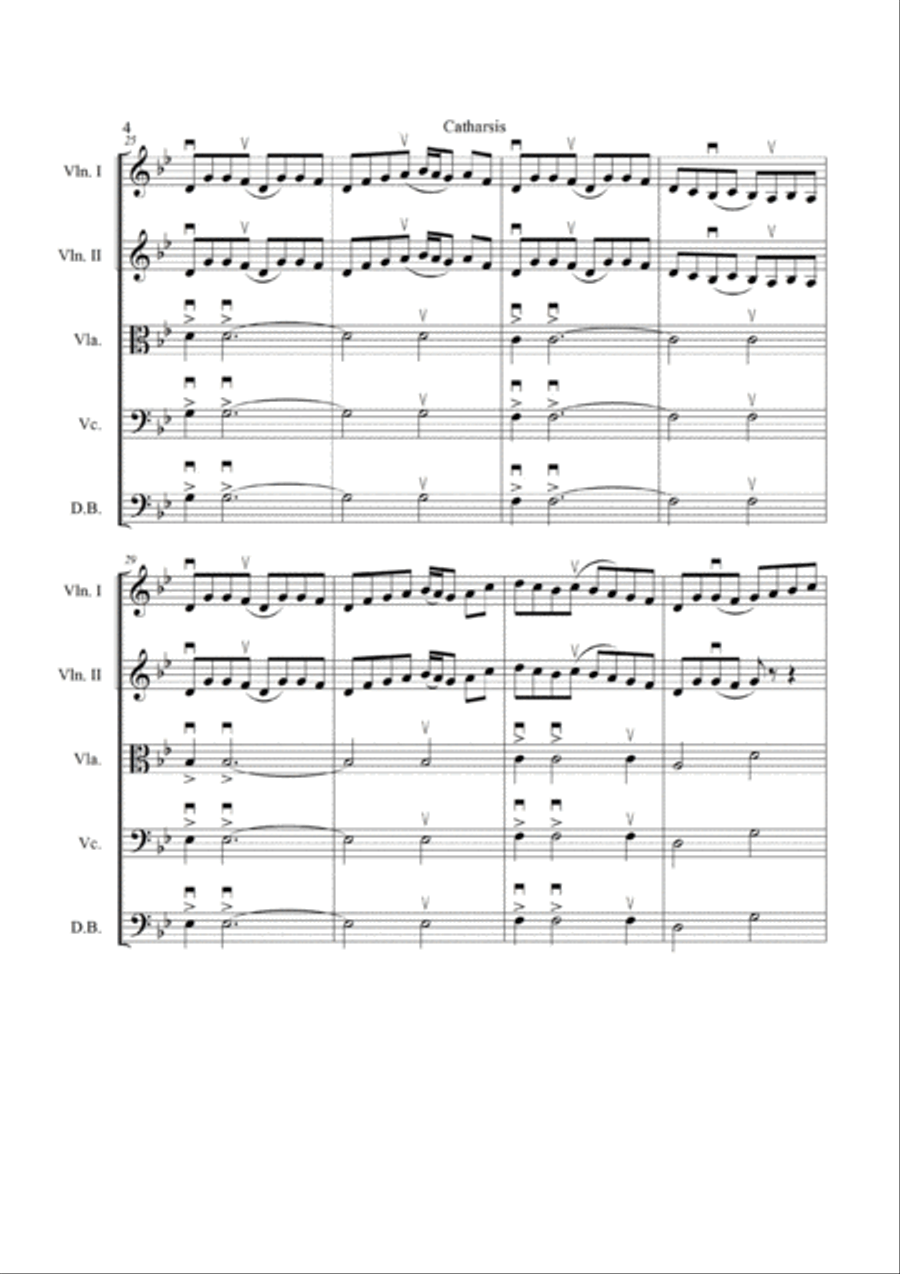 Catharsis Catharsis String Orchestra scores gallery preview page 4