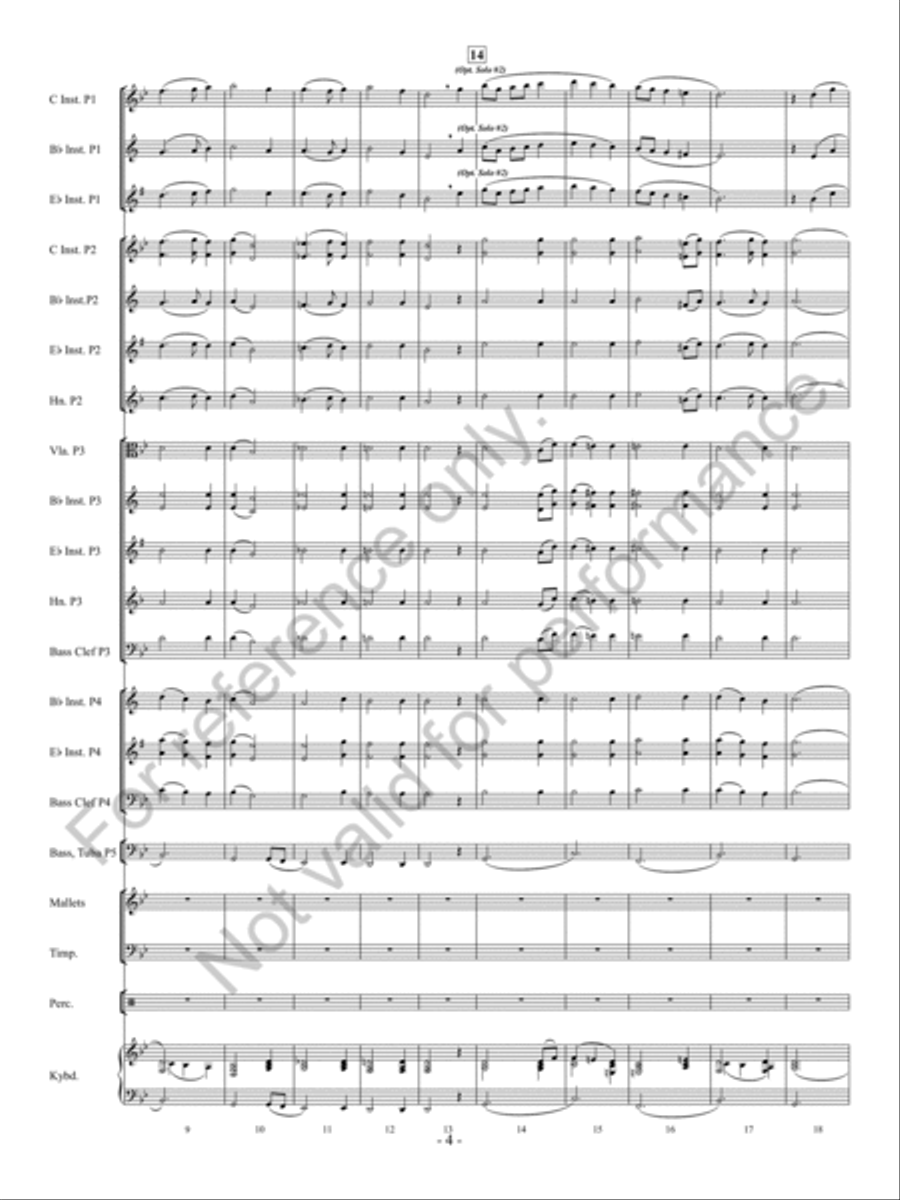 Tidings Of Comfort And Joy Concert Band scores gallery preview page 5