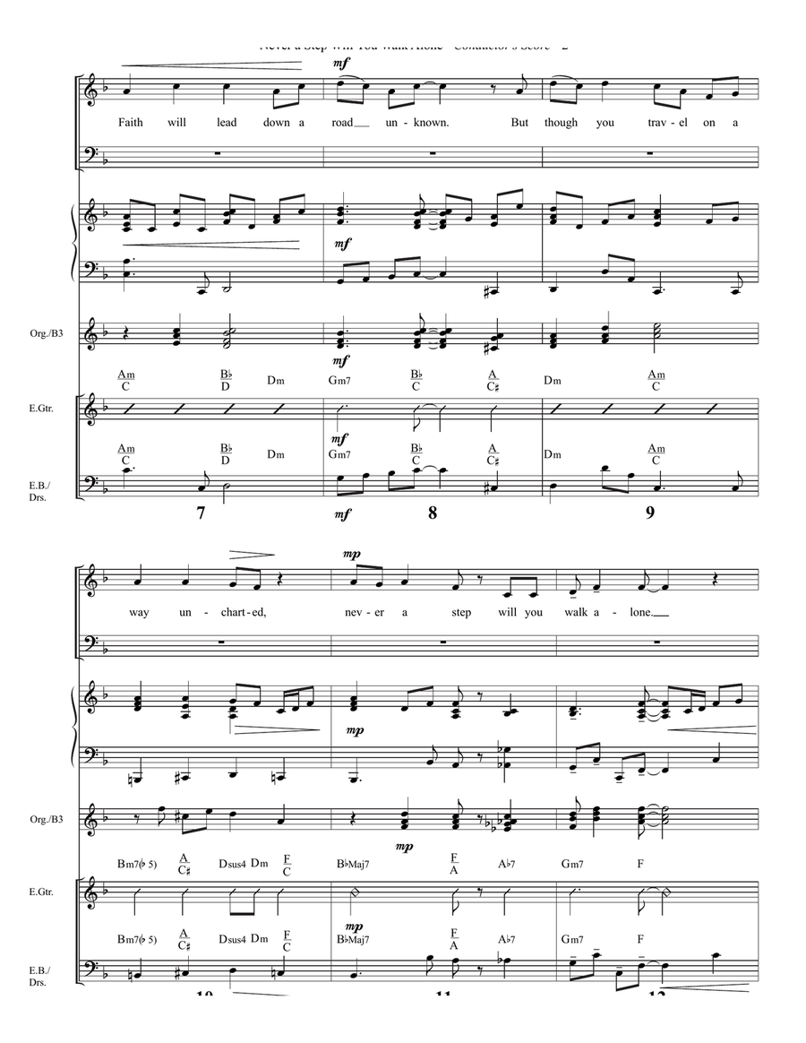 Never a Step Will You Walk Alone - Rhythm Score and Parts (Digital Download) Rhythm Section scores gallery preview page 4