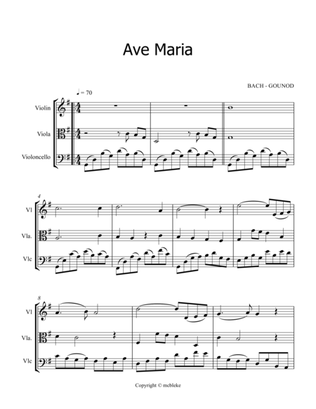AVE MARIA - BACH/GOUNOD ( string trio - violin viola and cello )