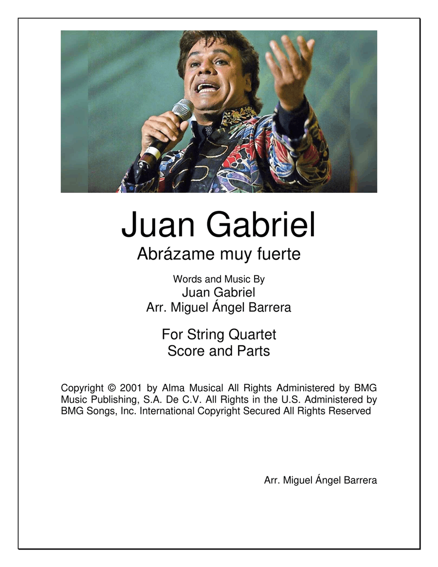 Abrazame Muy Fuerte String Quartet scores gallery preview page 1