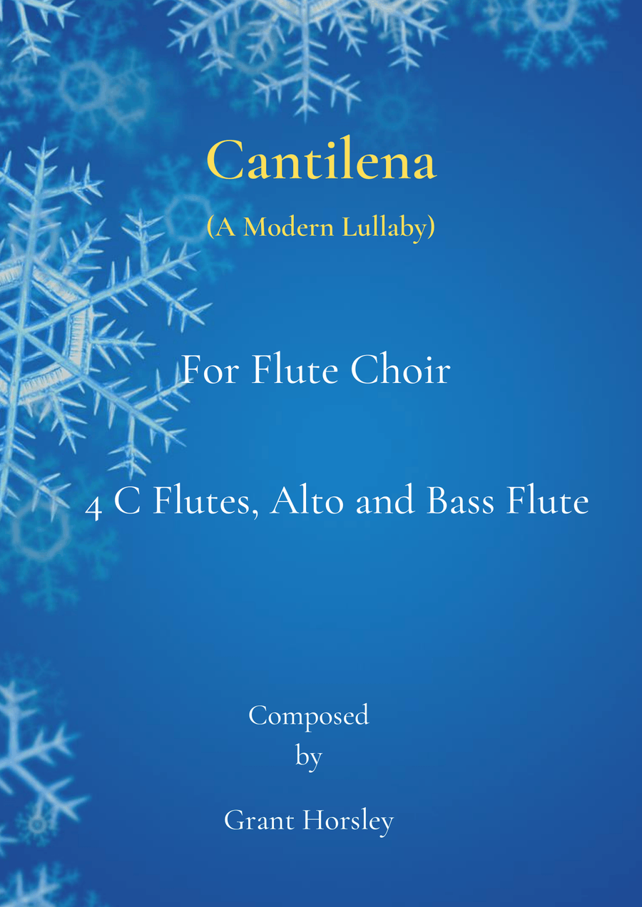 Cantilena. A Modern Lullaby For Flute Choir Flute Choir scores gallery preview page 1