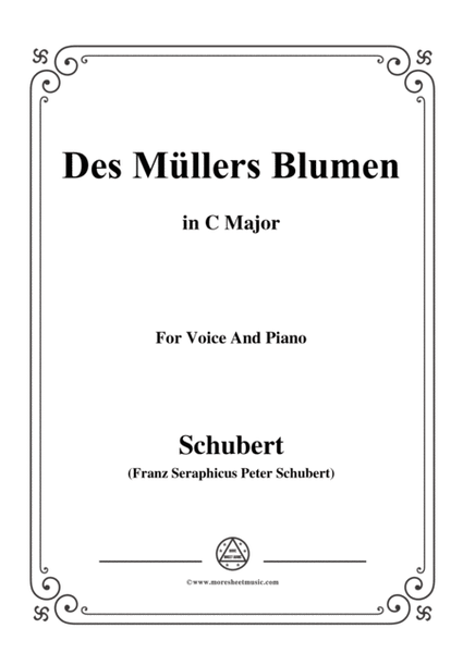 Schubert-Des Müllers Blumen in C Major,for voice and piano image number null