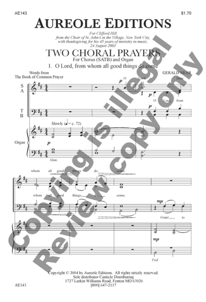 Two Choral Prayers