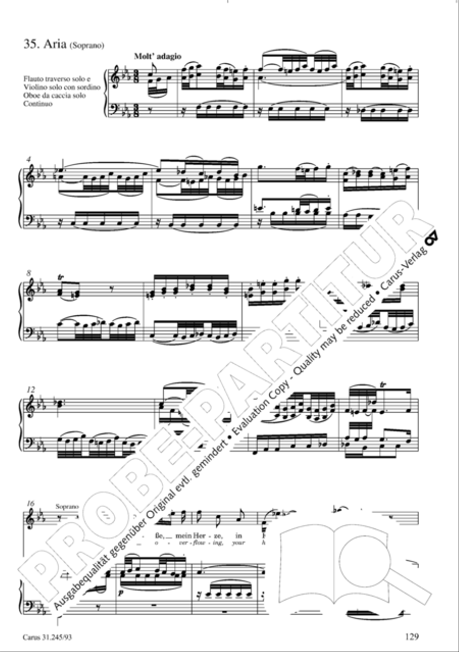 St. John Passion (Johannes-Passion) 4-Part scores gallery preview page 130
