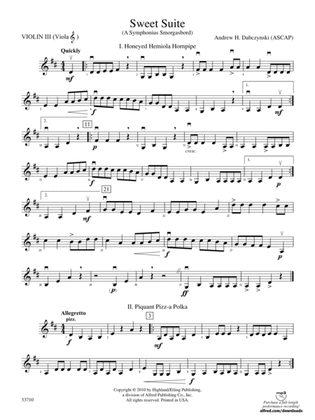 Sweet Suite: 3rd Violin (Viola [TC])