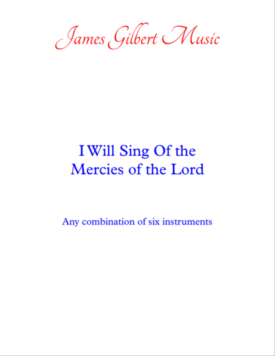 I Will Sing Of The Mercies Of The Lord Small Ensemble scores gallery preview page 1
