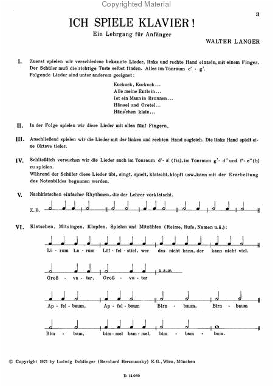 Ich spiele Klavier - ein Lehrgang fur den Anfang Easy Piano scores gallery preview page 2