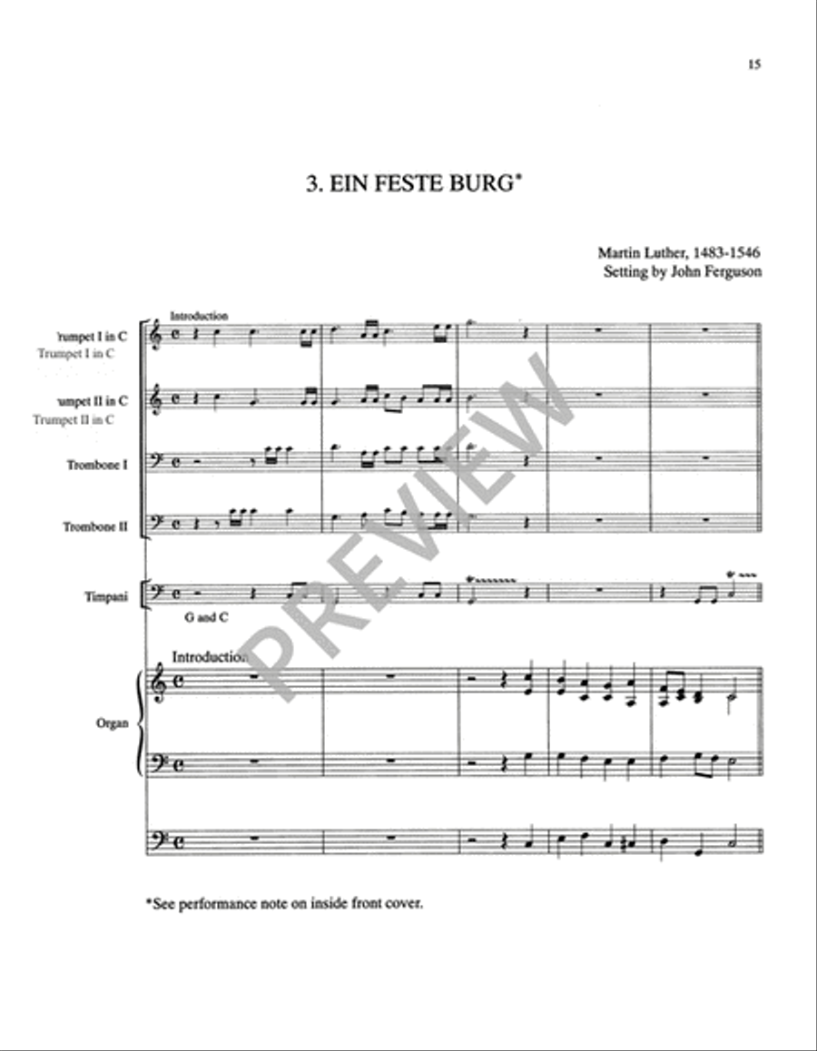Festival Hymns for Organ, Brass, and Timpani - Volume 4, General Trombone scores gallery preview page 18