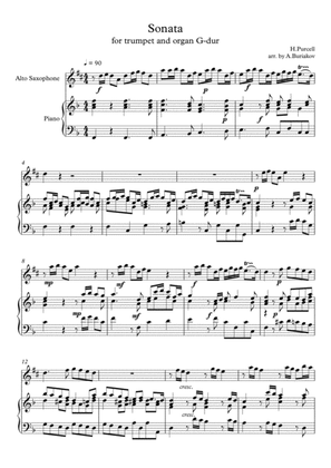 Sonata D-dur for trumpet, arr. for alto sax