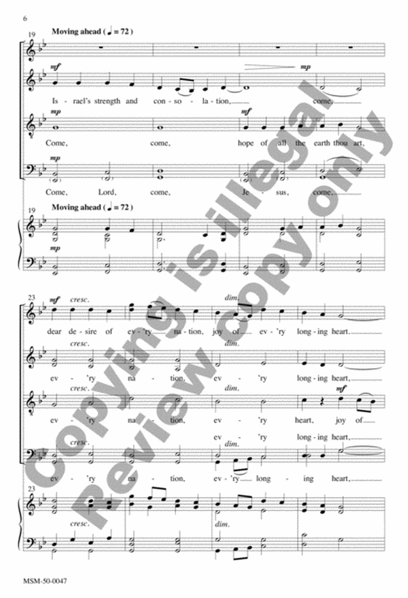 Come, Thou Long-Expected Jesus (Choral Score) image number null