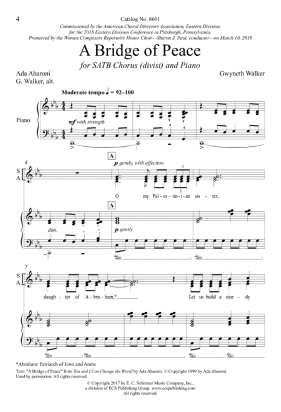 A Bridge of Peace Divisi scores gallery preview page 4