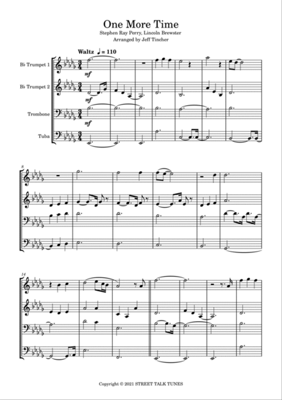 One More Time Brass Ensemble scores gallery preview page 2