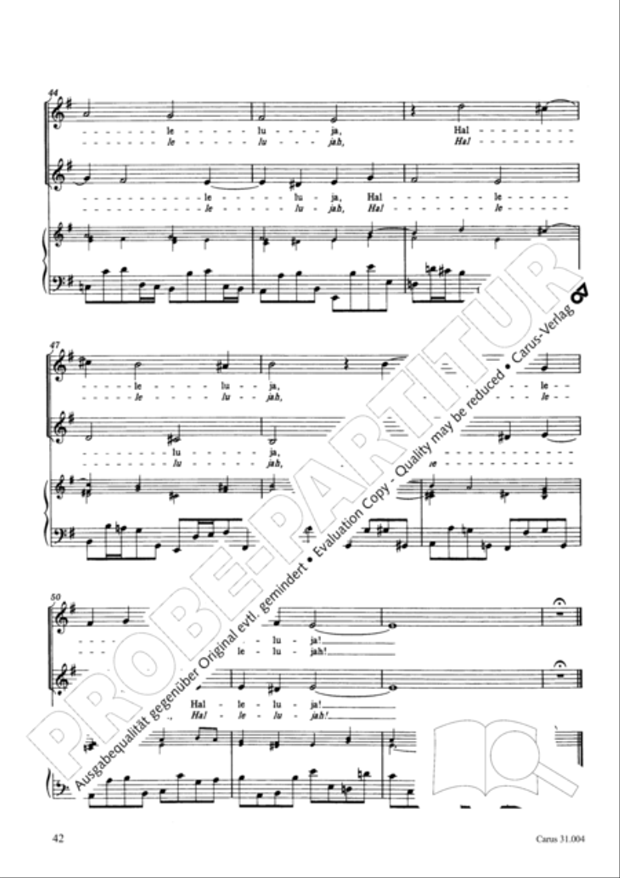 Christ lay in death's cold prison (Christ lag in Todesbanden) 4-Part scores gallery preview page 43