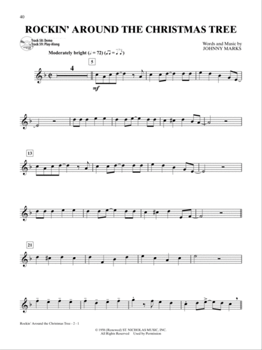 Ultimate Christmas Instrumental Solos Trumpet Solo scores gallery preview page 5