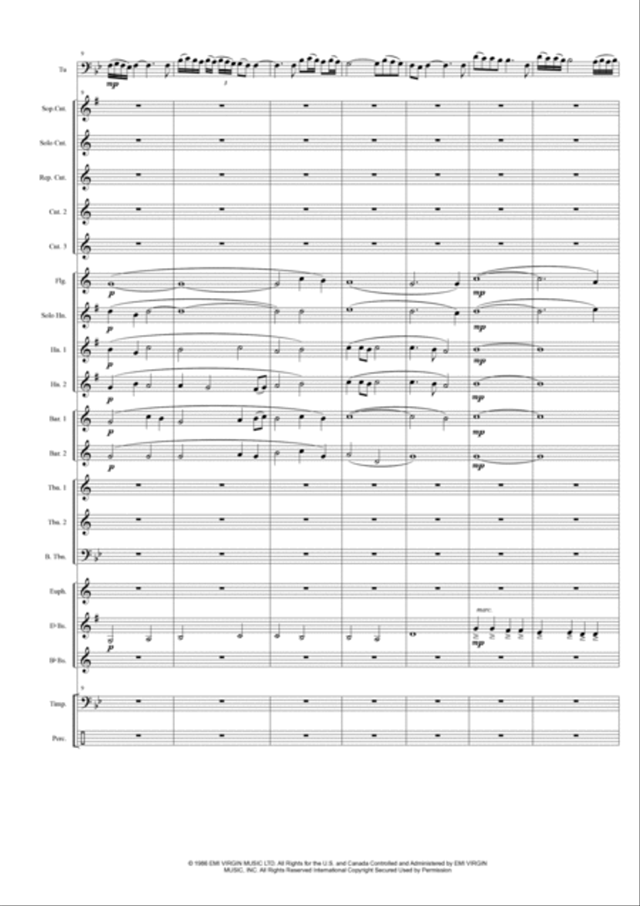 Gabriel's Oboe - Score Only Concert Band scores gallery preview page 3