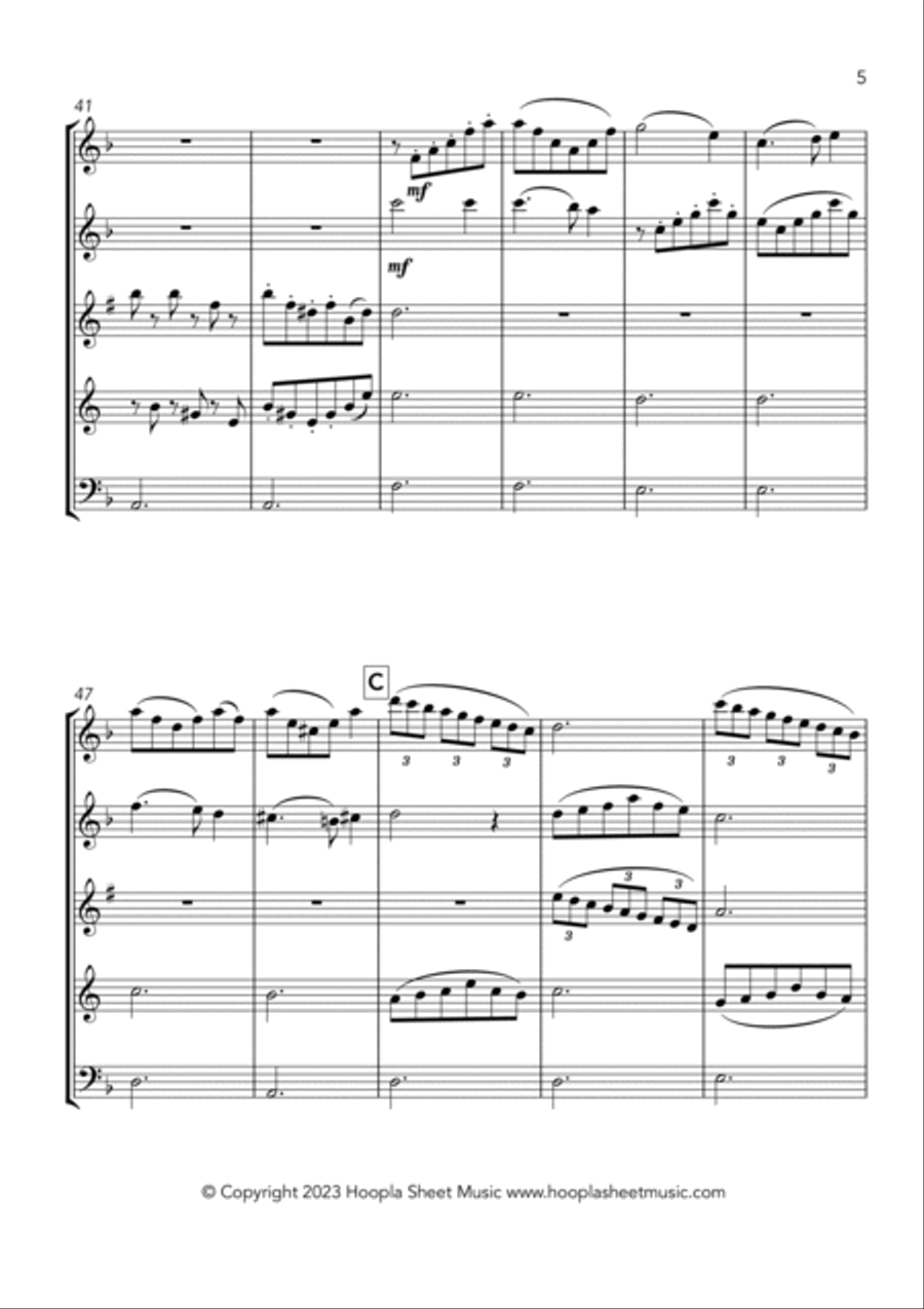 Greensleeves (Fantasy) Greensleeves (Fantasy) Woodwind Quintet scores gallery preview page 4