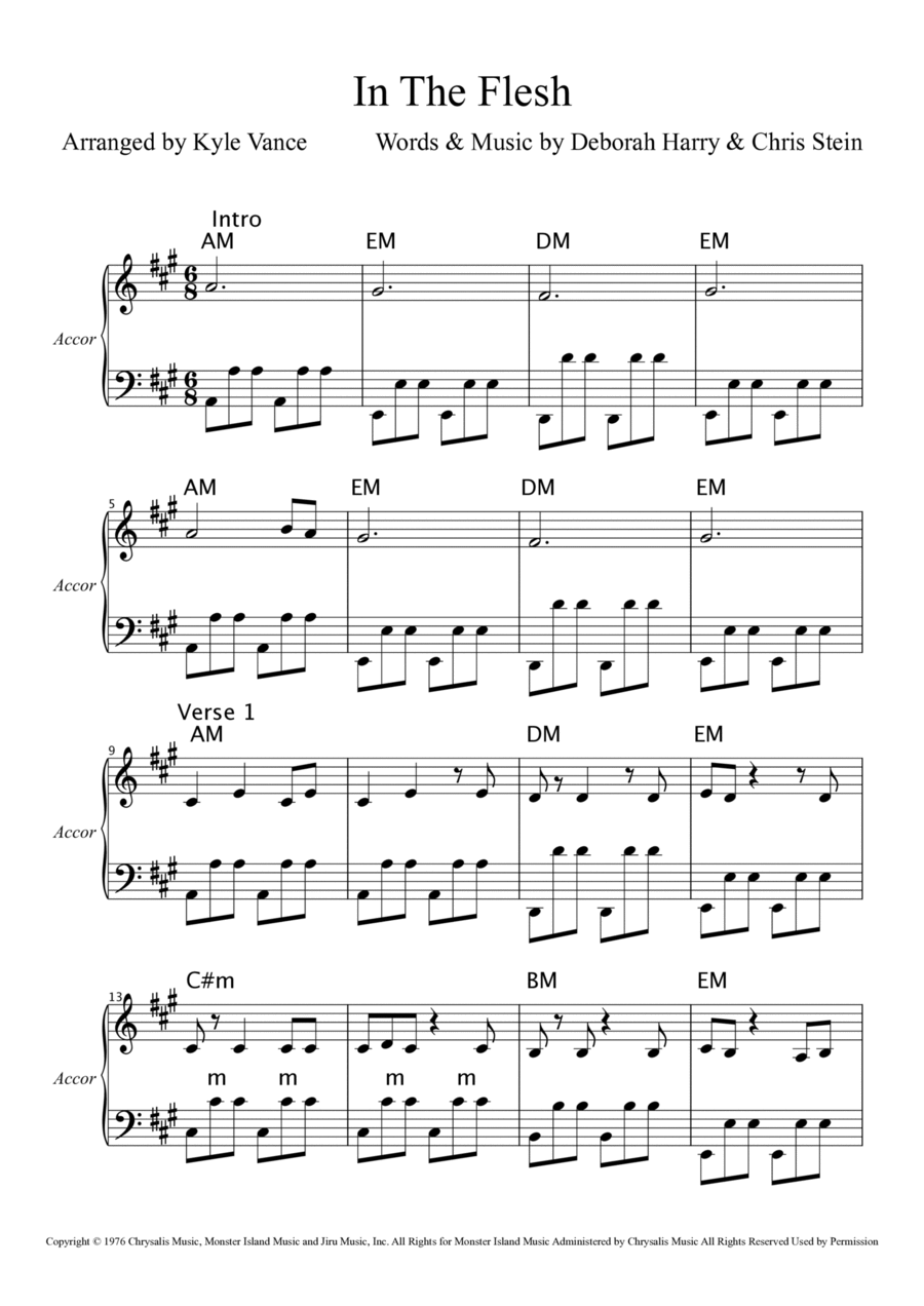 In The Flesh In The Flesh Accordion scores gallery preview page 1