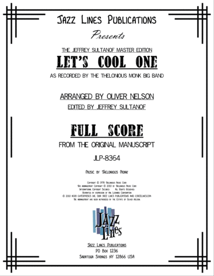 Let's Cool One Big Band scores gallery preview page 1