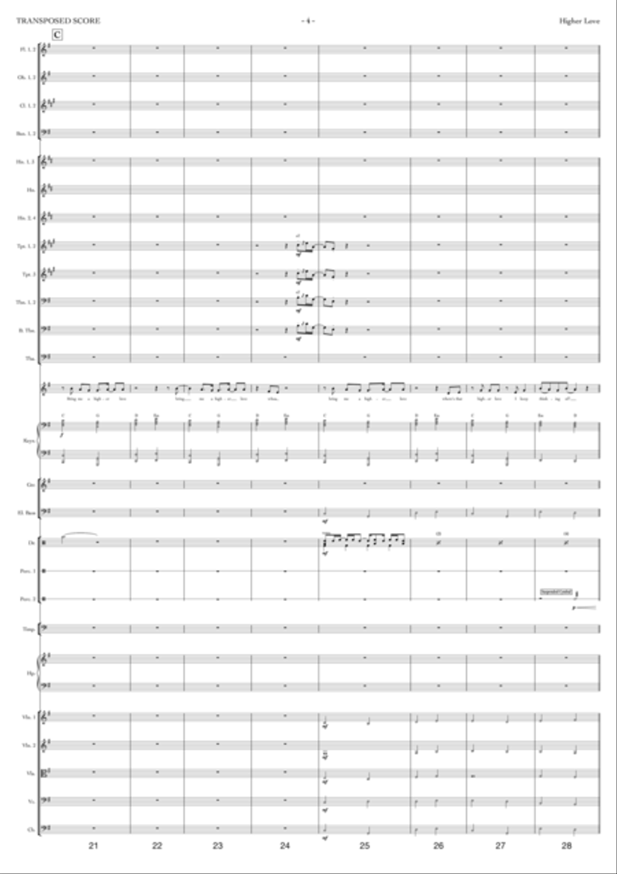 Higher Love Full Orchestra scores gallery preview page 4