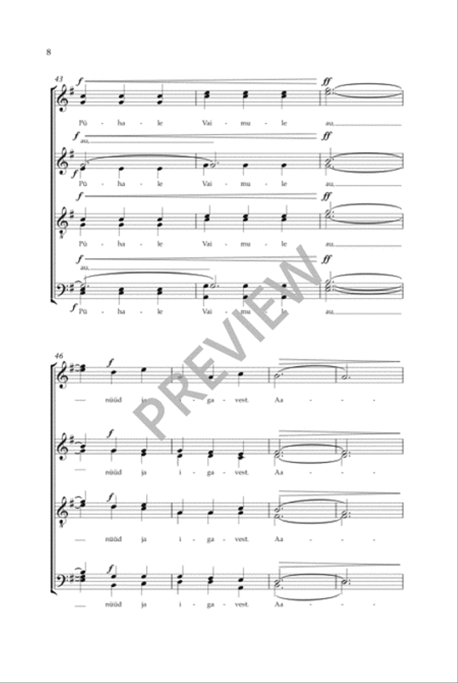 Taaveti laul Nr. 104 Taaveti laul Nr. 104 4-Part scores gallery preview page 9