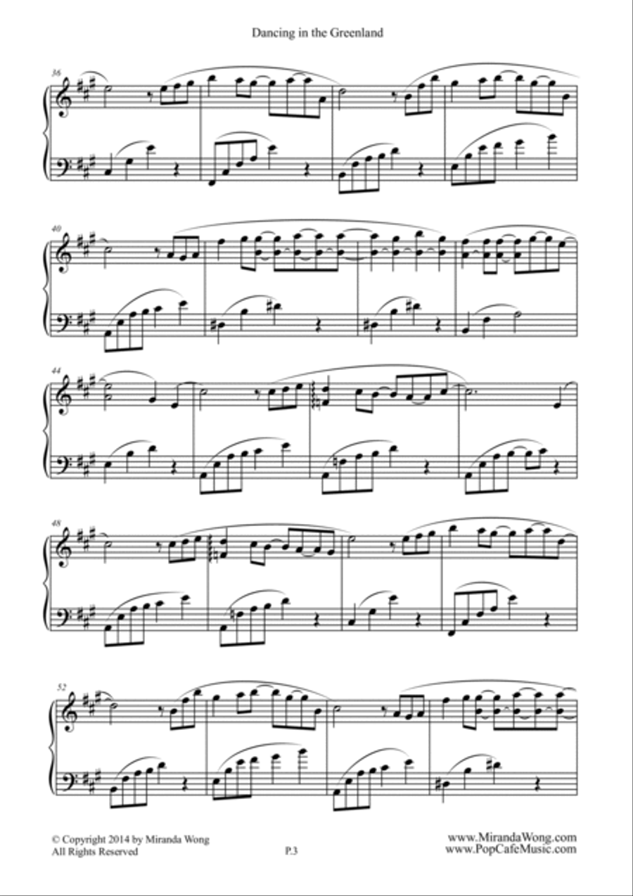Dancing in the Greenland - New Age Piano Music by Miranda Wong Piano Solo scores gallery preview page 3