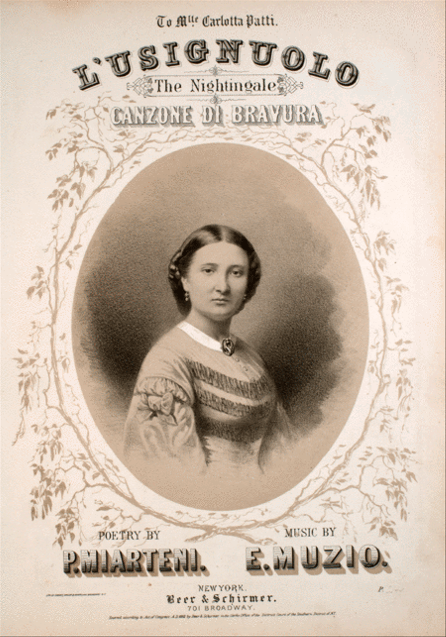 L'Usignuolo. The Nightingale. Canzone Di Bravura Voice scores gallery preview page 1