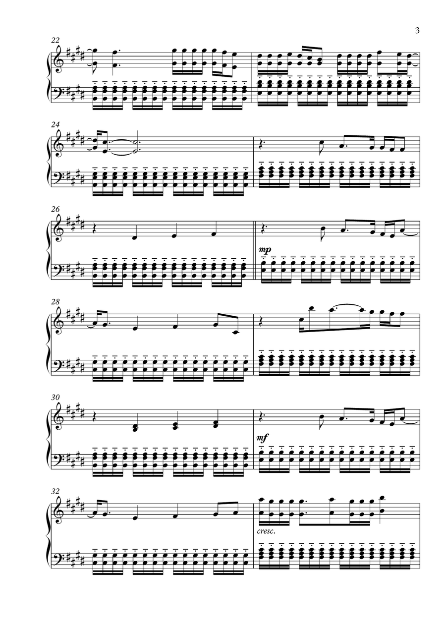 Pink Lemonade Piano Solo scores gallery preview page 3