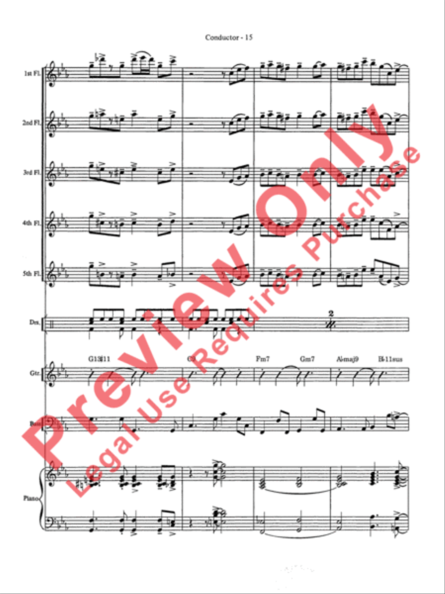 Over the Rainbow Flute Choir scores gallery preview page 16