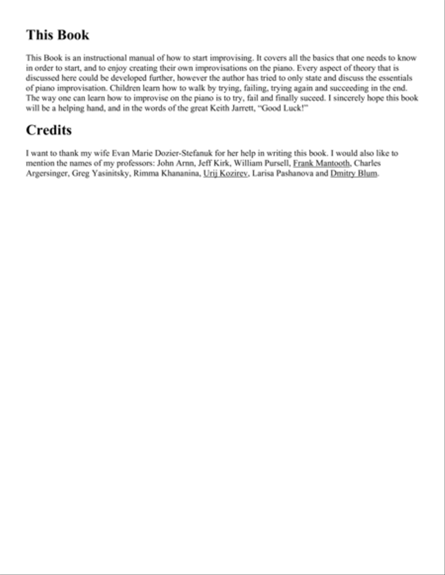 Piano Improvisation, Complete Guide Piano Method scores gallery preview page 2