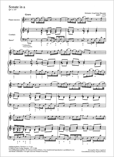 Sonata in A minor (Sonate in a)