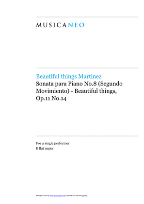 Sonata para Piano No.8 (Segundo Movimiento)-Beautiful things Op.11 No.14