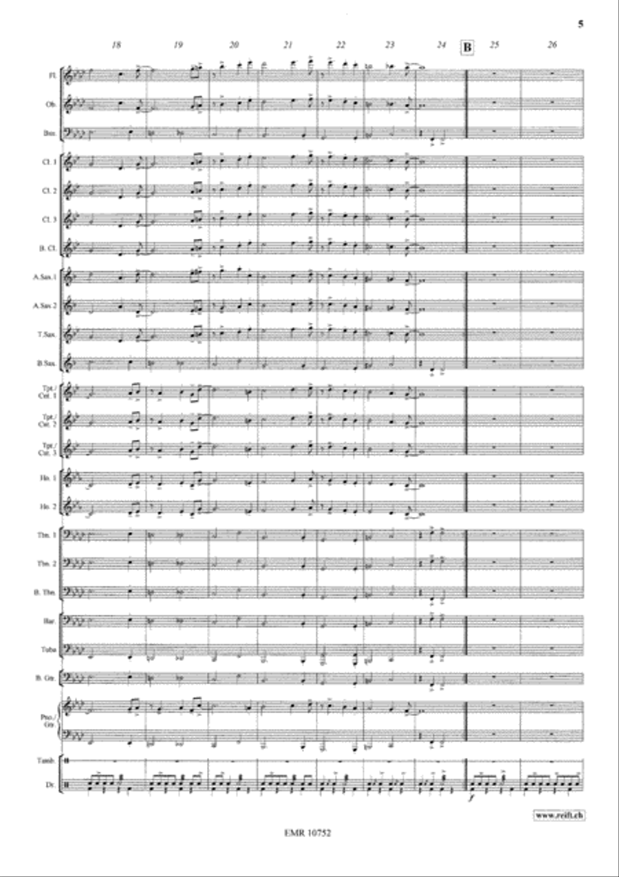 King's Blues March Concert Band scores gallery preview page 6
