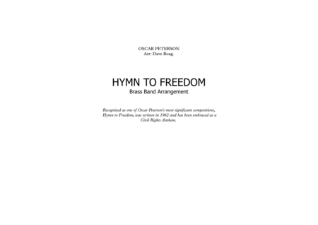 HYMN TO FREEDOM - Brass Band image number null
