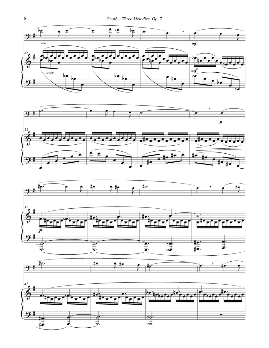 Three Melodies, Op. 7 for Euphonium & Piano Euphonium scores gallery preview page 6