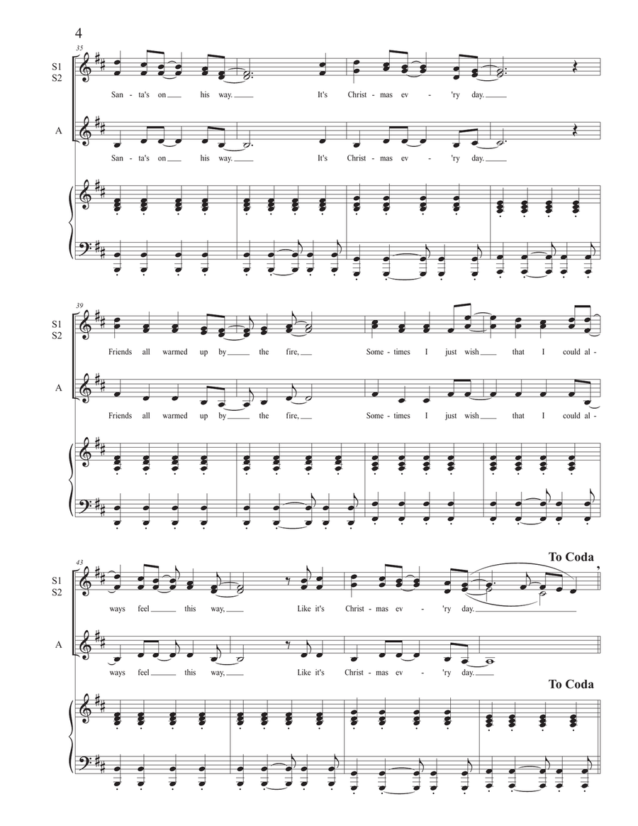 Christmas Every Day Christmas Every Day SSA scores gallery preview page 4