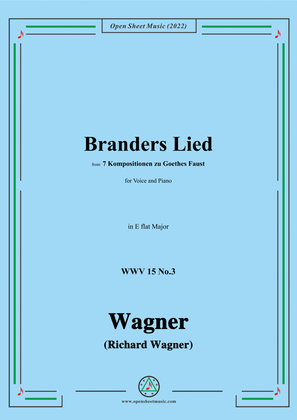 Book cover for R. Wagner-Branders Lied,WWV 15 No.3,in E flat Major,for Voice and Piano