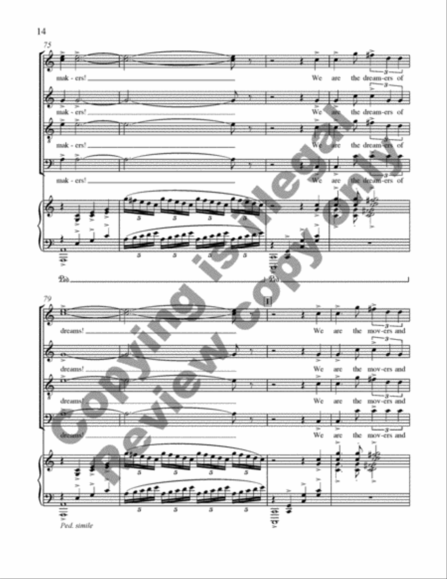 The Dreamers of Dreams 4-Part scores gallery preview page 15